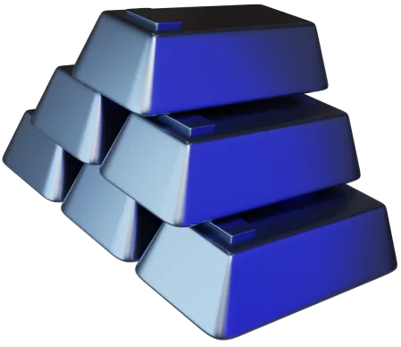 blue-gold-bars-3d